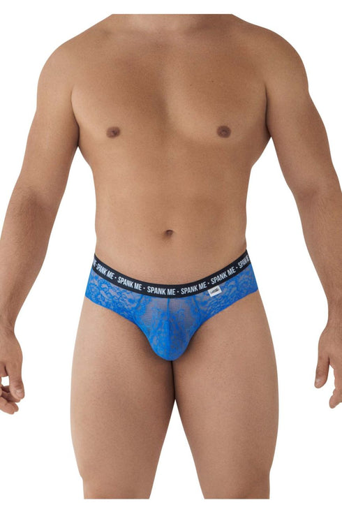 CandyMan 99615X Spank Me Lace Briefs Color Dark Blue