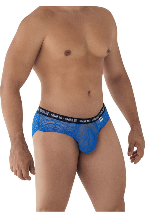 CandyMan 99615X Spank Me Lace Briefs Color Dark Blue