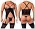 CandyMan 99654X Mesh Two Piece Set Color Black