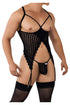 CandyMan 99654X Mesh Two Piece Set Color Black