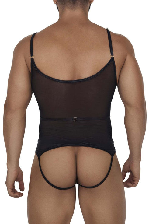 CandyMan 99670X Harness Bodysuit Color Black