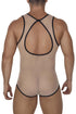 CandyMan 99683X Tulle Bodysuit Color Beige
