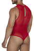 CandyMan 99699X Mesh Bodysuit Color Red