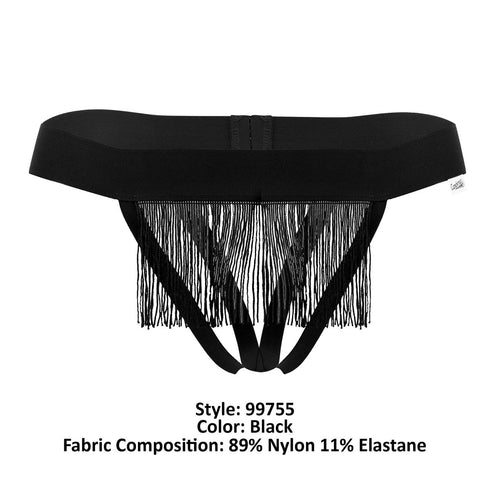 CandyMan 99755 Fringe Thongs Color Black