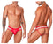 CandyMan 99763 Lace Jockstrap Color Nude-Red