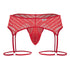 CandyMan 99792 Mesh Garter Thongs Color Red