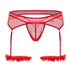 CandyMan 99806 Mesh Garter Outfit Color Red