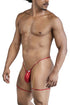 CandyMan 99827 Chain-Garter Thongs Color Red