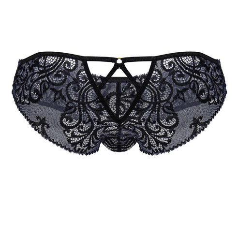 CandyMan 99830 Lace Briefs Color Black-Navy