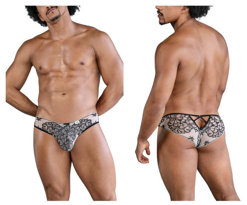 CandyMan 99830 Lace Briefs Color Nude-Black