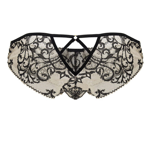 CandyMan 99830 Lace Briefs Color Nude-Black