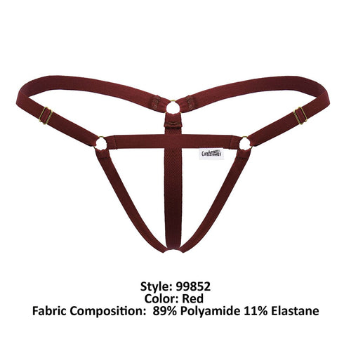 CandyMan 99852 Nudist Thongs Color Red