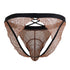 CandyMan 99853 Lace Jockstrap Color Black-Terracotta