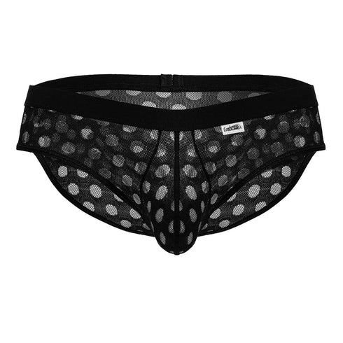CandyMan 99855 Polka Mesh Briefs Color Black