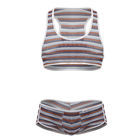 CandyMan 99859 Two Piece Outfit Color Stripes