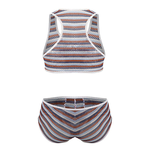 CandyMan 99859 Two Piece Outfit Color Stripes