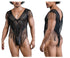 CandyMan 99865 Lace-Mesh Bodysuit Color Black