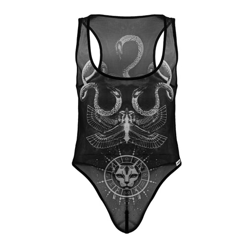CandyMan 99869 Egyptian Bodysuit Color Black-White