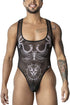 CandyMan 99869 Egyptian Bodysuit Color Black-White