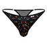 CandyMan 99875 Chili pepper Thongs Color Black Print