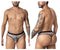CandyMan 99885 Sun Moon Thongs Color Nude-Black