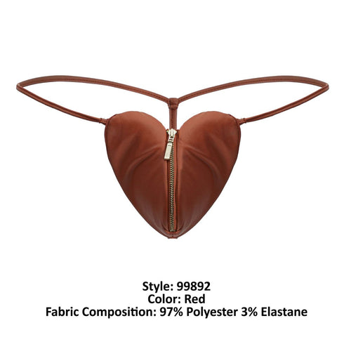 CandyMan 99892 Heart Thongs Color Red