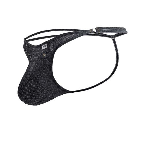 CandyMan 99899 Cowboy Thongs Color Denim Black