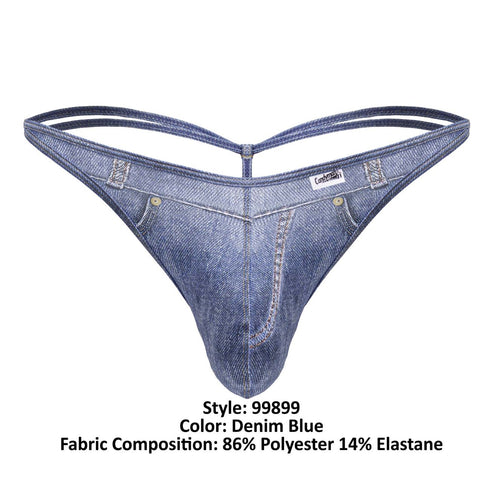 CandyMan 99899 Cowboy Thongs Color Denim Blue