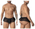 CandyMan 99901 Geometric Mesh Thongs Color Black