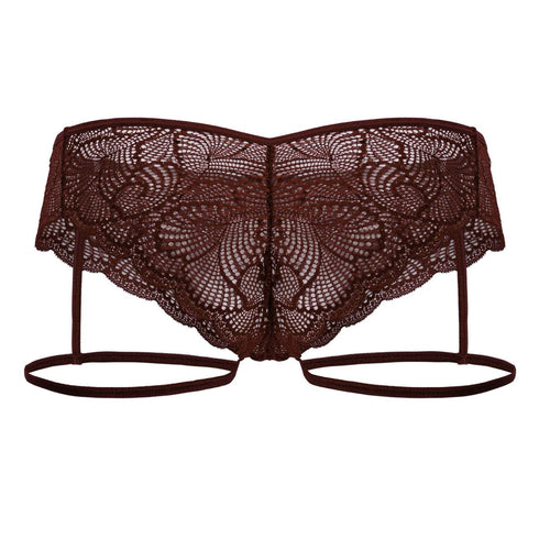 CandyMan 99905 Garter Lace Briefs Color Burgundy