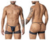 CandyMan 99906 Garter Lace Thongs Color Navy