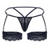 CandyMan 99906 Garter Lace Thongs Color Navy