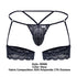 CandyMan 99906 Garter Lace Thongs Color Navy