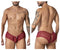 CandyMan 99907 Lace Trunks Color Burgundy