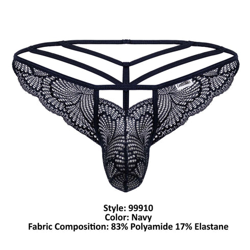 CandyMan 99910 Lace Thongs Color Navy