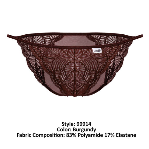 CandyMan 99914 Lace Briefs Color Burgundy