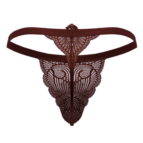 CandyMan 99915 Lace Thongs Color Burgundy