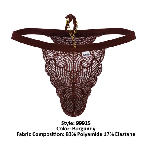 CandyMan 99915 Lace Thongs Color Burgundy
