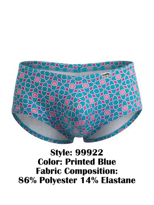 CandyMan 99922 Men's Underwear Printed Low Rise Trunks Color Printed Blue