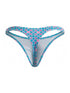 CandyMan 99924 Men's Underwear Printed Thong Color Printed Blue