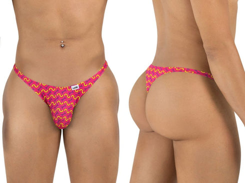 CandyMan 99924 Thongs Color Printed Fuchsia