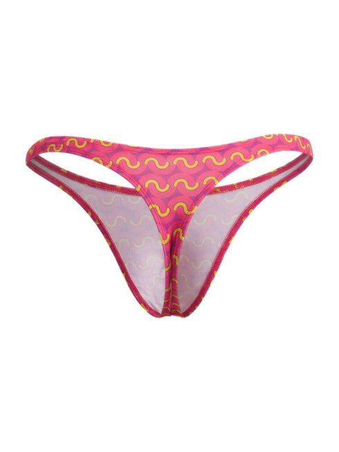 CandyMan 99924 Men's Underwear Printed Thong Color Printed Fuchsia