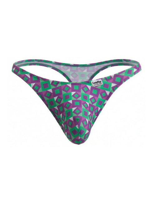 CandyMan 99924 Men's Underwear Printed Thong Color Printed Purple