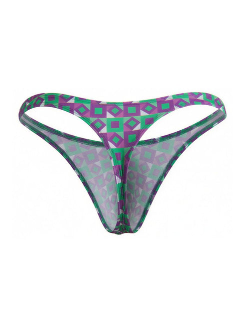 CandyMan 99924 Men's Underwear Printed Thong Color Printed Purple