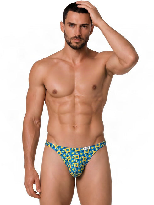 CandyMan 99924 Men's Underwear Printed Thong Color Printed Turquoise