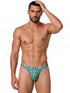CandyMan 99924 Men's Underwear Printed Thong Color Printed Turquoise