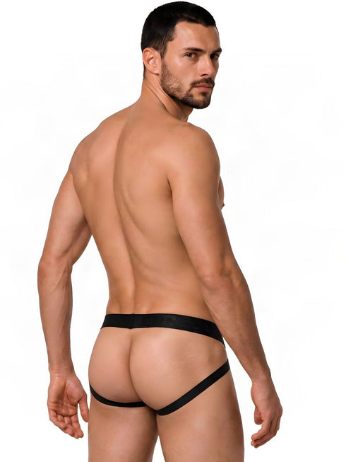 CandyMan 99925 Men's Underwear Supportive Strappy Jockstrap Color Black