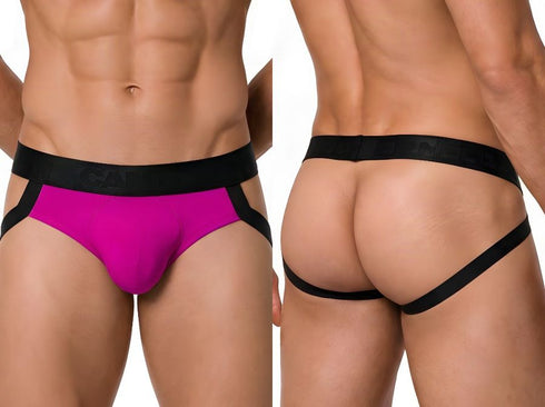 CandyMan 99925 Men's Underwear Supportive Strappy Jockstrap Color Magenta