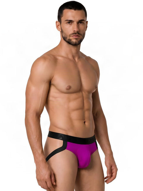 CandyMan 99925 Men's Underwear Supportive Strappy Jockstrap Color Magenta