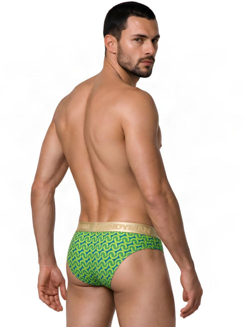 CandyMan 99926 Men's Underwear Printed Briefs Color Printed Green